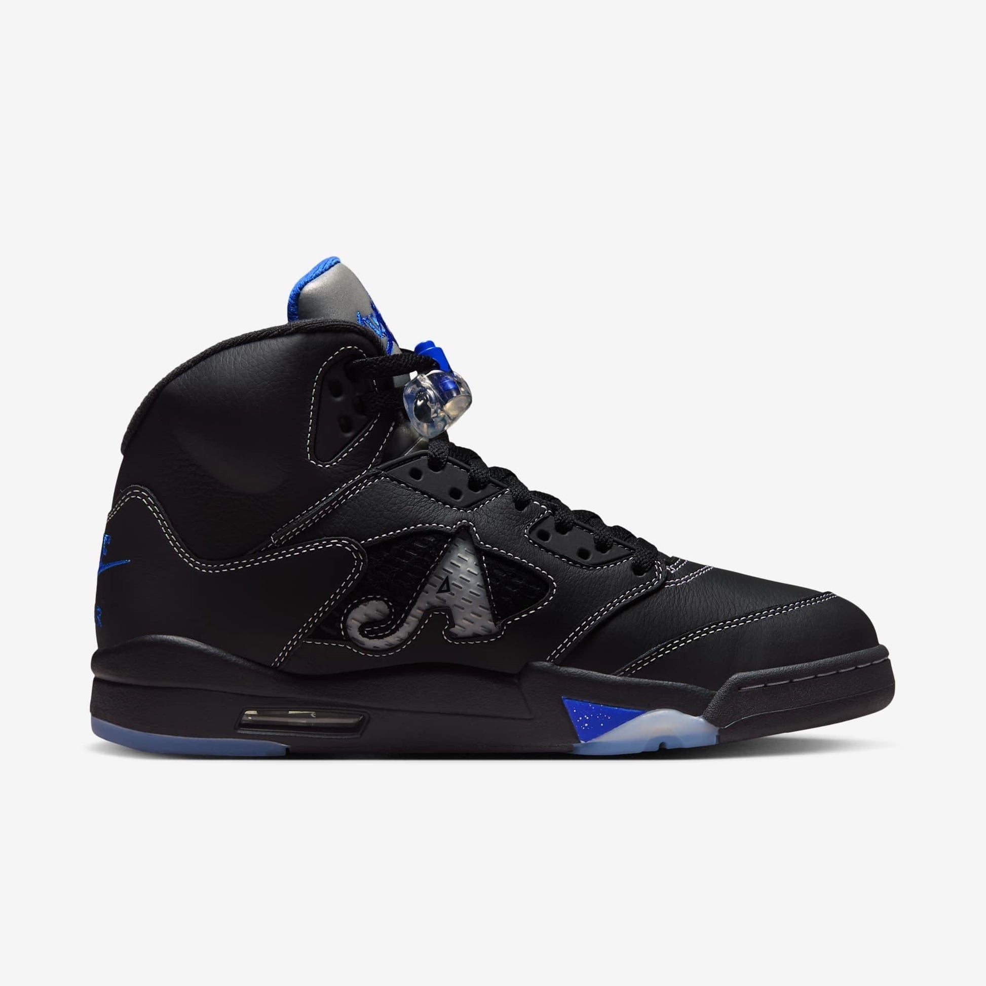 Air Jordan 5 Retro OG SP x Awake NY 'Boro Black / Racer Blue' (Edition of 13,000) (2025) [DV4982-004] Athletic Basketball Sports Sneakers in Black / Racer Blue for Unisex Adult Mens - AVBL MRKT (4)