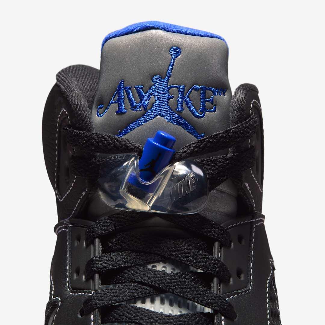 Air Jordan 5 Retro OG SP x Awake NY 'Boro Black / Racer Blue' (Edition of 13,000) (2025) [DV4982-004] Athletic Basketball Sports Sneakers in Black / Racer Blue for Unisex Adult Mens - AVBL MRKT (7)