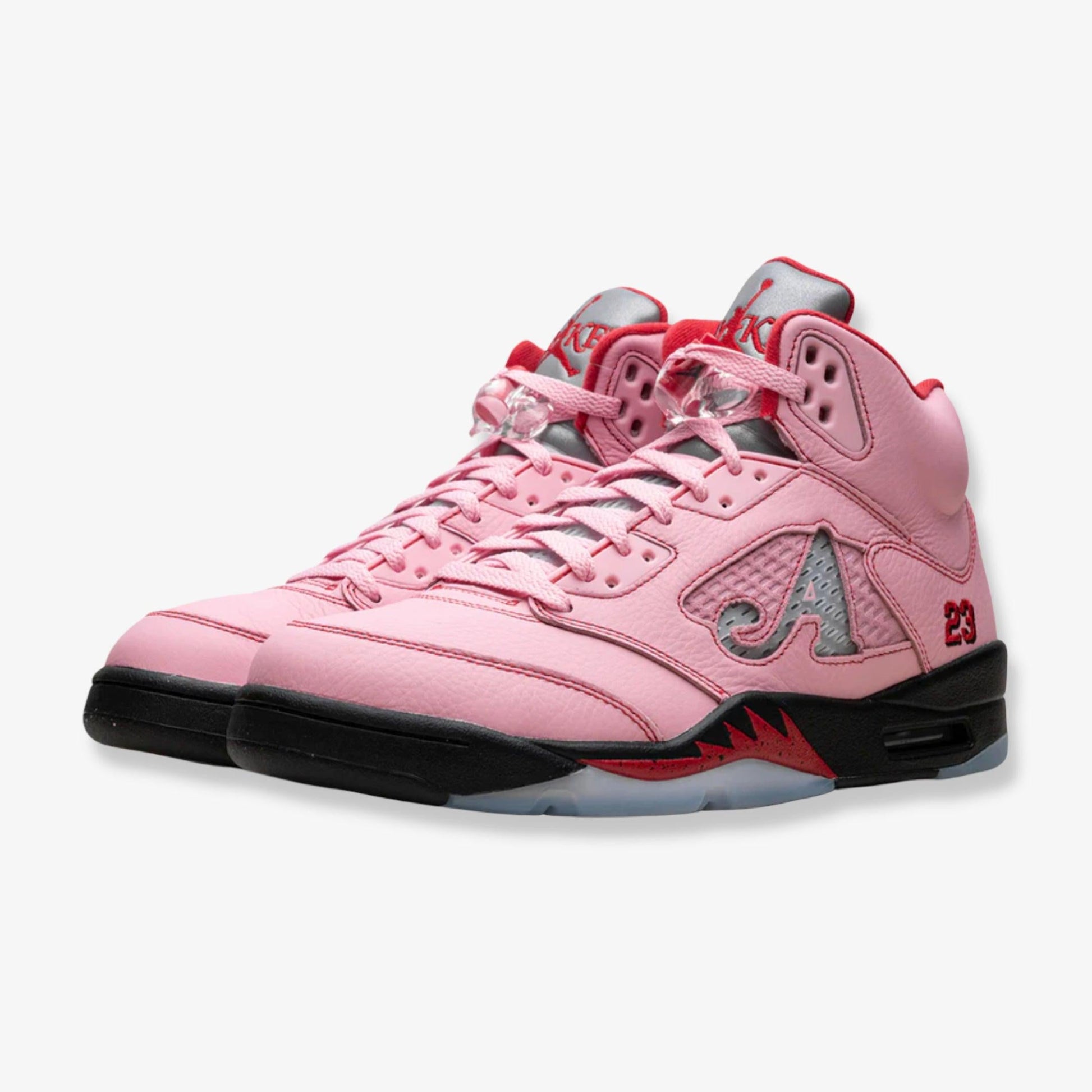 Air Jordan 5 Retro OG SP x Awake NY 'Bubblegum / Arctic Pink' (Edition of 7,000) (2025) [DV4982-600] Athletic Basketball Sports Sneakers in Pink / University Red - Black for Unisex Adult Mens - AVBL MRKT (1)