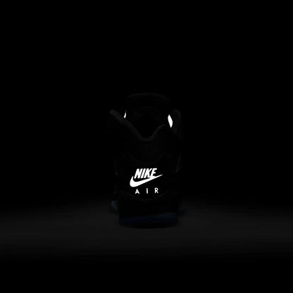 Air Jordan 5 Retro 'Reimagined Black / Metallic Silver' (2025) (GS) [HF3976-001] Athletic Basketball Sports Sneakers in Black / White - Metallic Silver - Fire Red for Unisex Youth Kids Junior Boys Girls - AVBL MRKT (13)