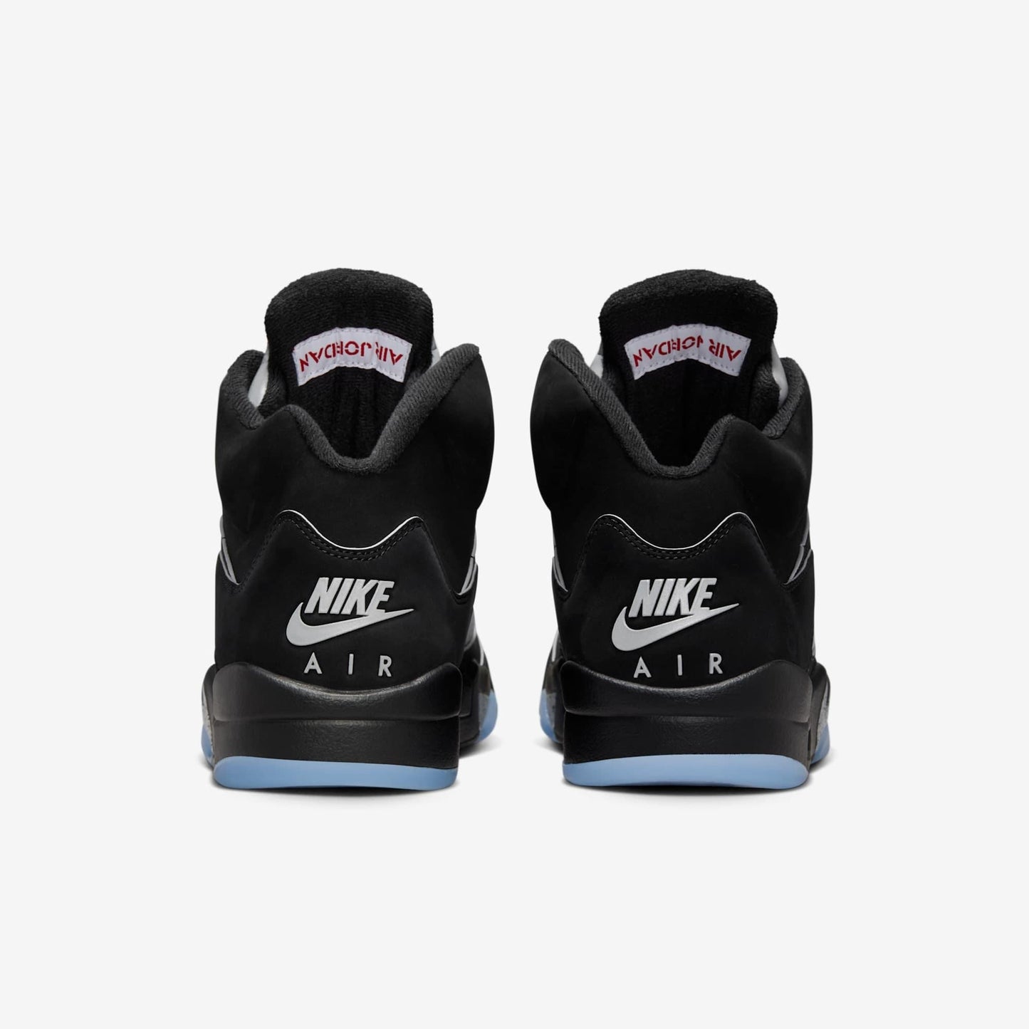Air Jordan 5 Retro 'Reimagined Black / Metallic Silver' (2025) [HF3975-001] Athletic Basketball Sports Sneakers in Black / White - Metallic Silver - Fire Red for Unisex Adult Mens - AVBL MRKT (6)