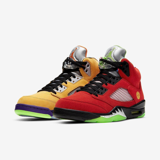 Air Jordan 5 Retro SE 'What The' (2020) [CZ5725-700] Athletic Basketball Sports Sneakers in Varsity Maize / Solar Orange - Multi-Color for Unisex Adult Mens - AVBL MRKT (1)