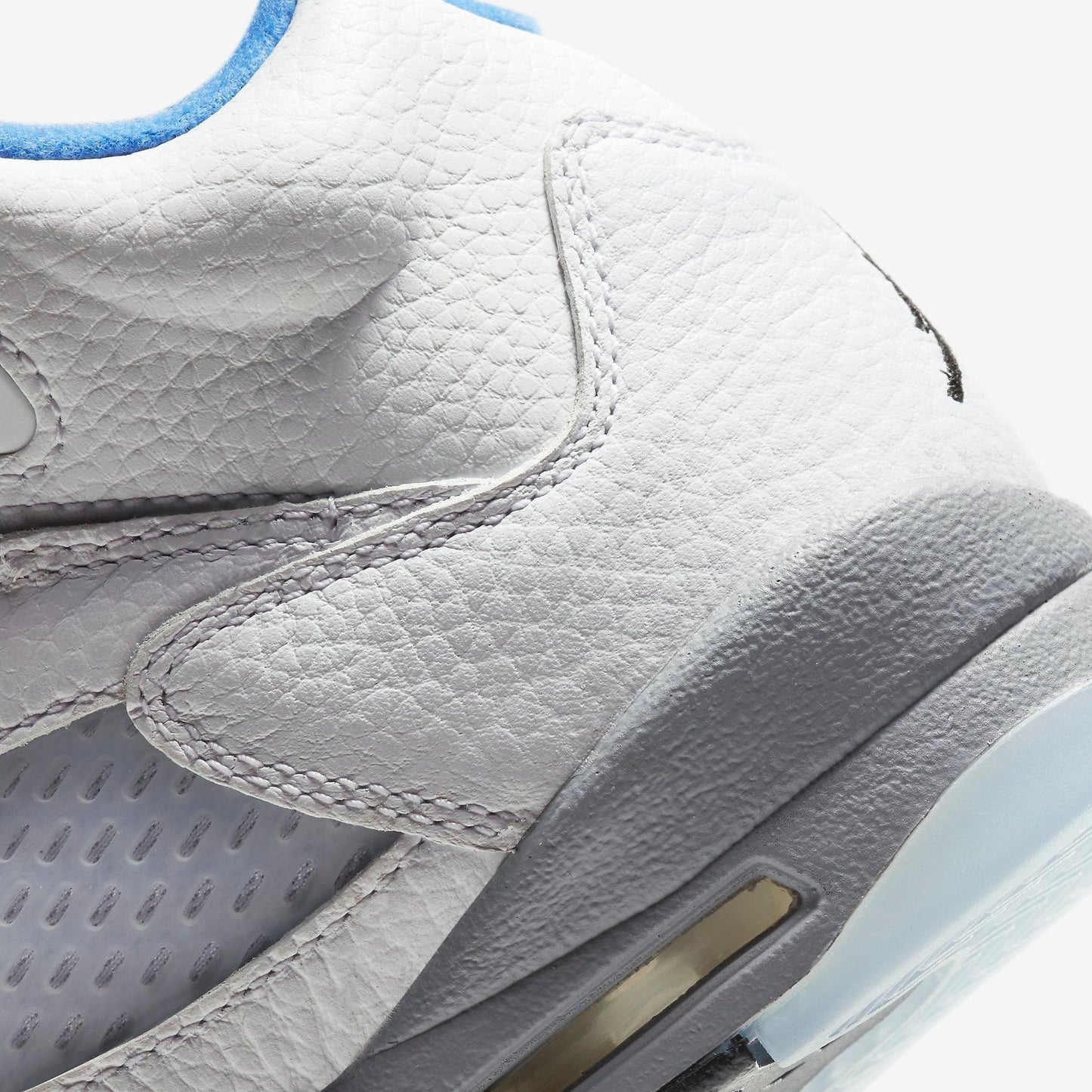 Air Jordan 5 Retro 'Stealth' (2021) (GS) [440888-140] Athletic Basketball Sports Sneakers in White / Hyper Royal - Stealth for Unisex Youth Kids Junior Boys Girls - AVBL MRKT (8)