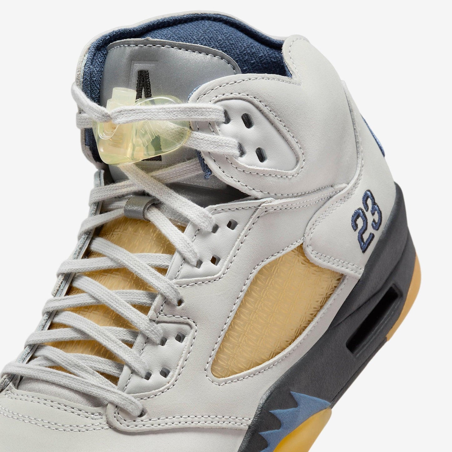 Air Jordan 5 Retro x A Ma Maniére 'Dawn' (2023) (Womens) [FZ5758-004] Athletic Basketball Sports Sneakers in Photon Dust / Black for Unisex Adult Female Ladies Girls WMNS - AVBL MRKT (7)