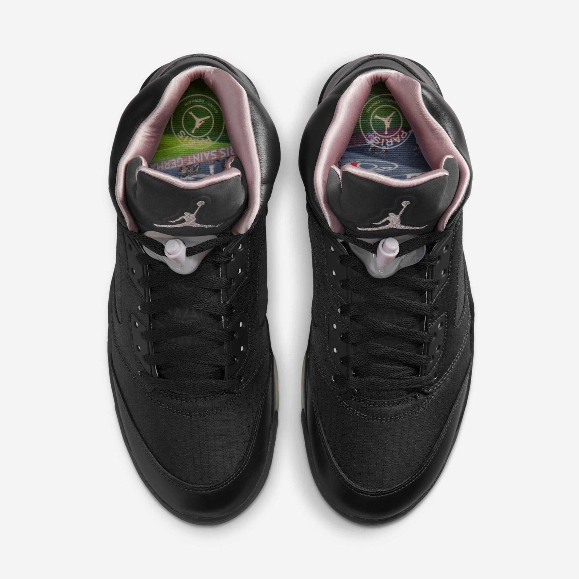 Air Jordan 5 Retro x PSG 'Paris Saint-Germain / Off Noir' (2025) [HQ3004-001] Athletic Basketball Sports Sneakers in Off Noir / Particle Rose for Unisex Adult Mens - AVBL MRKT (5)