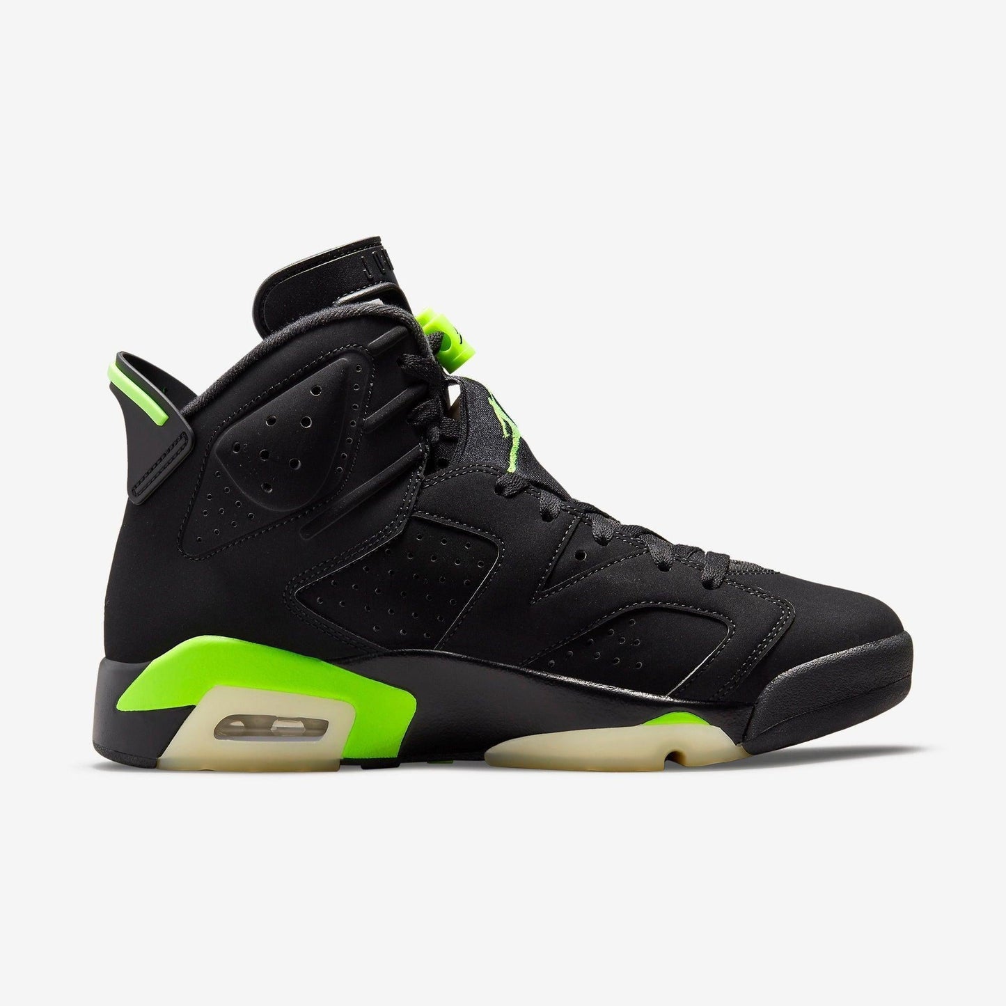 Air Jordan 6 Retro 'Black / Electric Green' (2021) [CT8529-003] Athletic Basketball Sports Sneakers in Black / Electric Green for Unisex Adult Mens - AVBL MRKT (4)