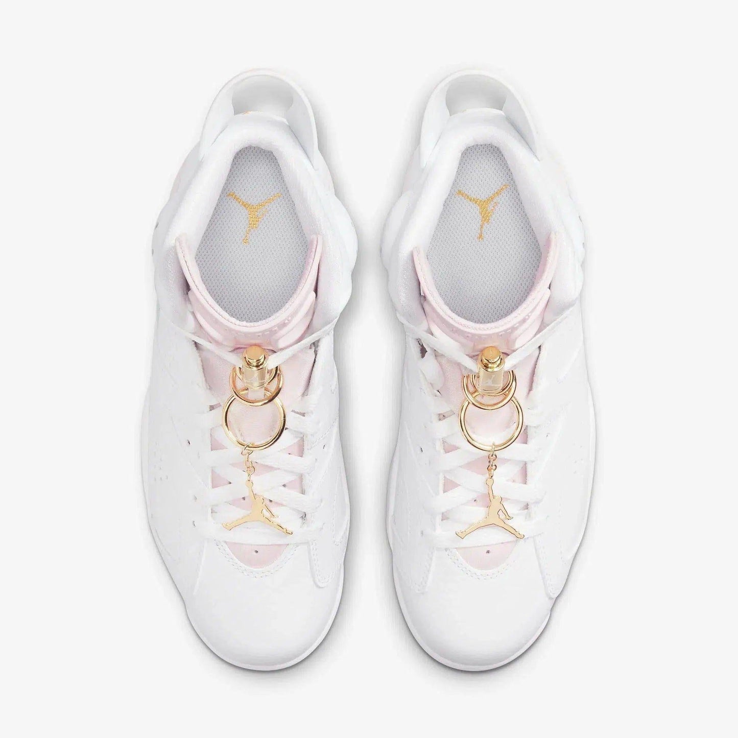 Air Jordan 6 Retro 'Gold Hoops' (2021) (Womens) [DH9696-100] Athletic Basketball Sports Sneakers in White / Metallic Gold - Barely Rose for Unisex Adult Female Ladies Girls WMNS - AVBL MRKT (5)