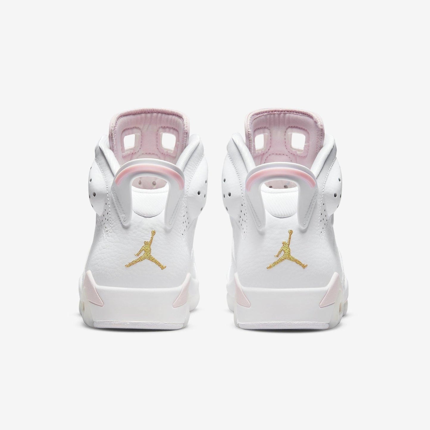 Air Jordan 6 Retro 'Gold Hoops' (2021) (Womens) [DH9696-100] Athletic Basketball Sports Sneakers in White / Metallic Gold - Barely Rose for Unisex Adult Female Ladies Girls WMNS - AVBL MRKT (6)