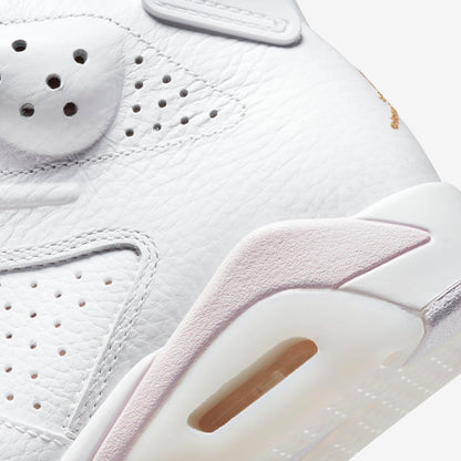 Air Jordan 6 Retro 'Gold Hoops' (2021) (Womens) [DH9696-100] Athletic Basketball Sports Sneakers in White / Metallic Gold - Barely Rose for Unisex Adult Female Ladies Girls WMNS - AVBL MRKT (8)