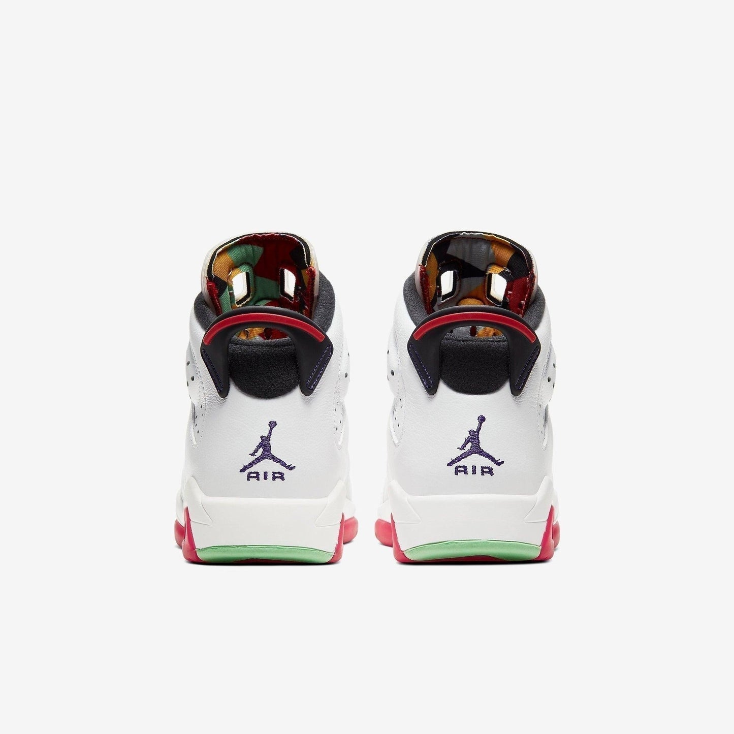 Air Jordan 6 Retro 'Hare' (2020) (GS) [384665-062] Athletic Basketball Sports Sneakers in Neutral Grey / Black - White - Varsity Red for Unisex Youth Kids Junior Boys Girls - AVBL MRKT (6)
