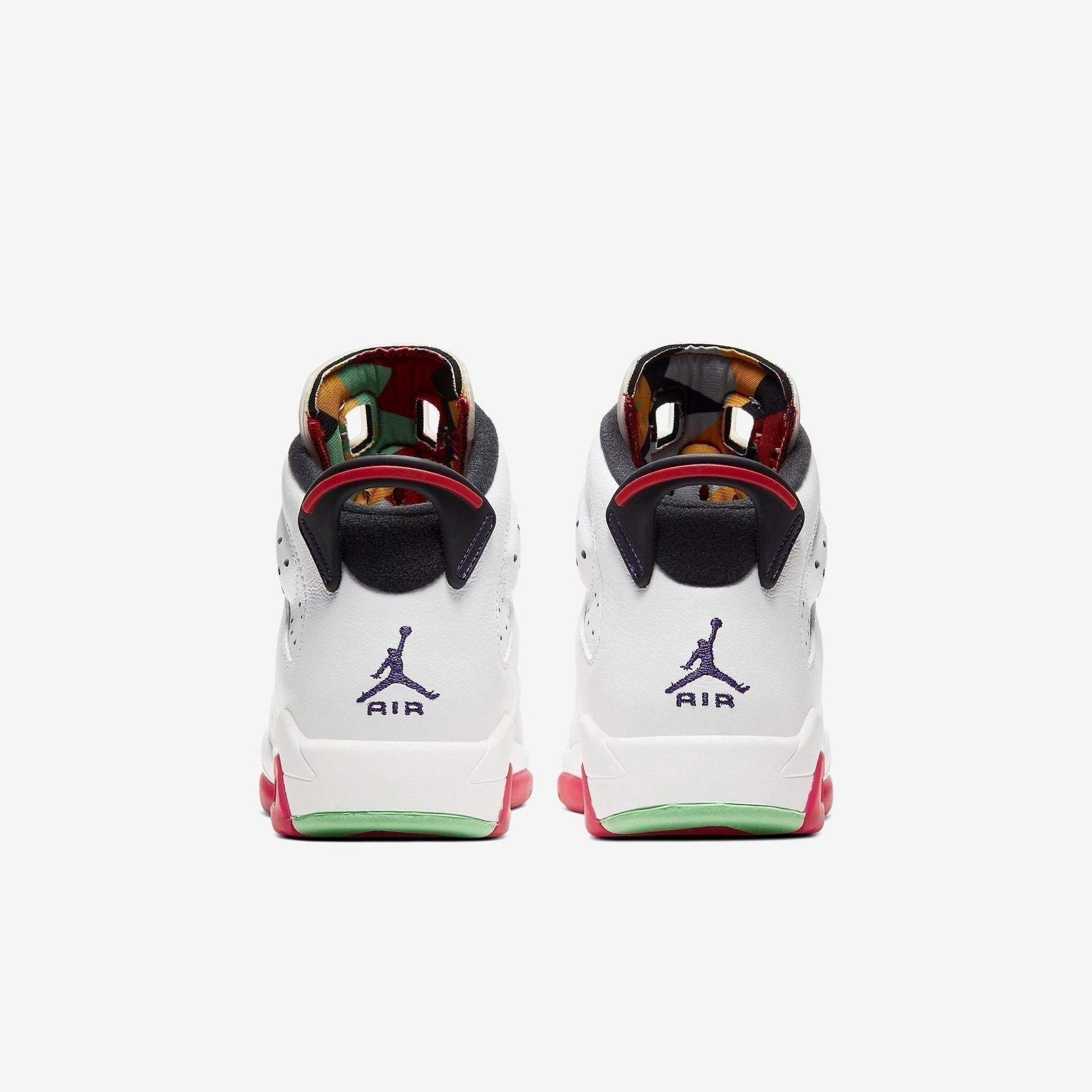 Air Jordan 6 Retro 'Hare' (2020) (GS) [384665-062] Athletic Basketball Sports Sneakers in Neutral Grey / Black - White - Varsity Red for Unisex Youth Kids Junior Boys Girls - AVBL MRKT (6)