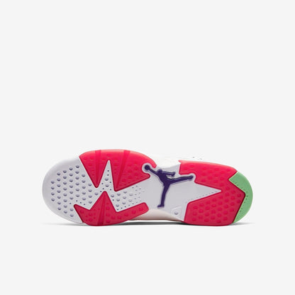 Air Jordan 6 Retro 'Hare' (2020) (GS) [384665-062] Athletic Basketball Sports Sneakers in Neutral Grey / Black - White - Varsity Red for Unisex Youth Kids Junior Boys Girls - AVBL MRKT (7)