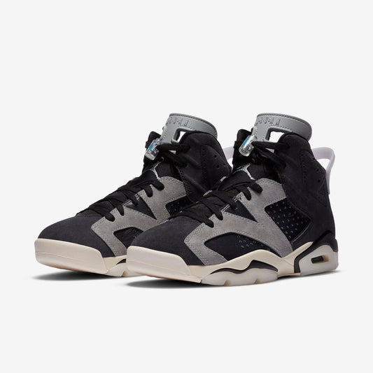 Air Jordan 6 Retro 'Light Smoke Grey' (2020) (Womens) [CK6635-001] Athletic Basketball Sports Sneakers in Black / Chrome - Light Smoke Grey for Unisex Adult Female Ladies Girls WMNS - AVBL MRKT (1)
