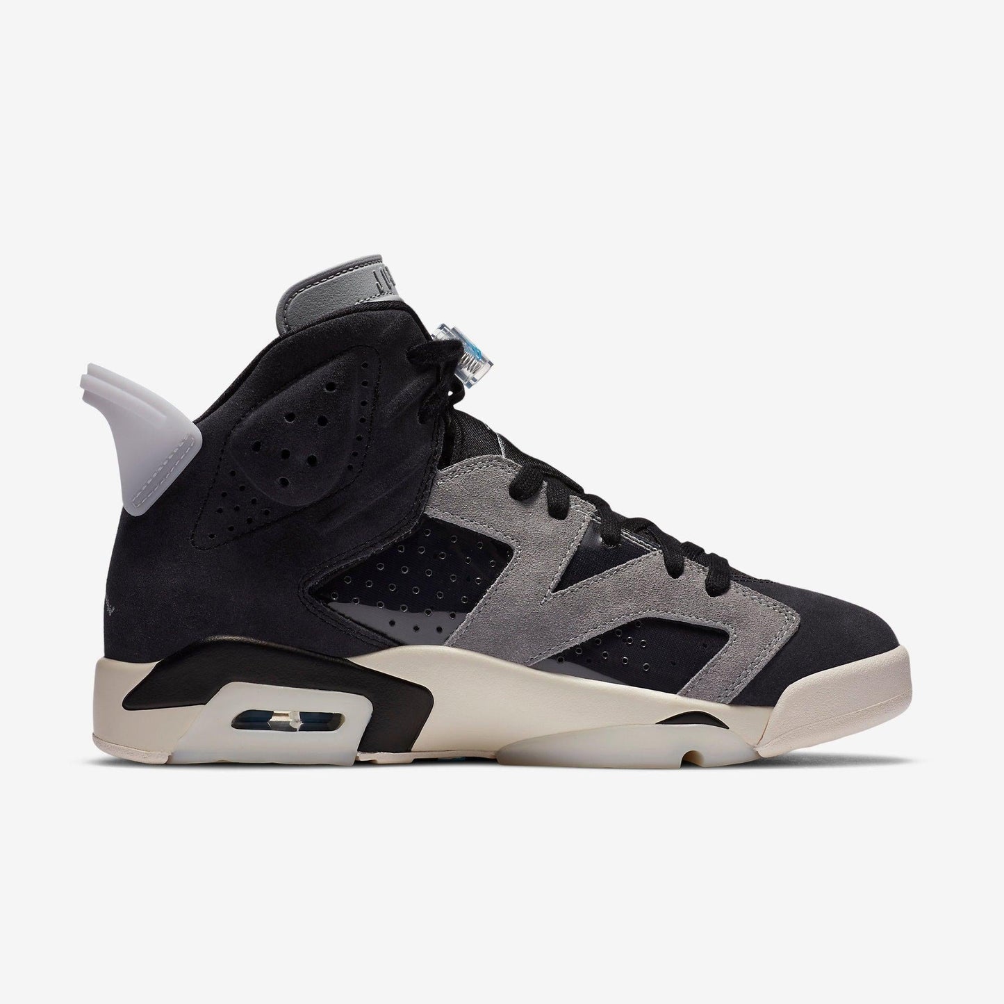 Air Jordan 6 Retro 'Light Smoke Grey' (2020) (Womens) [CK6635-001] Athletic Basketball Sports Sneakers in Black / Chrome - Light Smoke Grey for Unisex Adult Female Ladies Girls WMNS - AVBL MRKT (4)