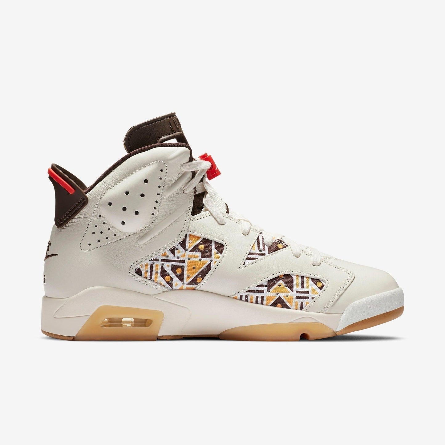 Air Jordan 6 Retro Q54 'Quai 54 Sail' (2020) [CZ4152-100] Athletic Basketball Sports Sneakers in Sail / Baroque Brown - Team Orange for Unisex Adult Mens - AVBL MRKT (4)