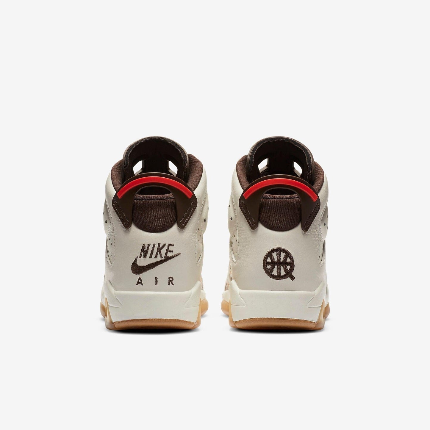 Air Jordan 6 Retro Q54 'Quai 54 Sail' (2020) (GS) [CZ6506-100] Athletic Basketball Sports Sneakers in Sail / Baroque Brown - Team Orange for Unisex Youth Kids Junior Boys Girls - AVBL MRKT (6)