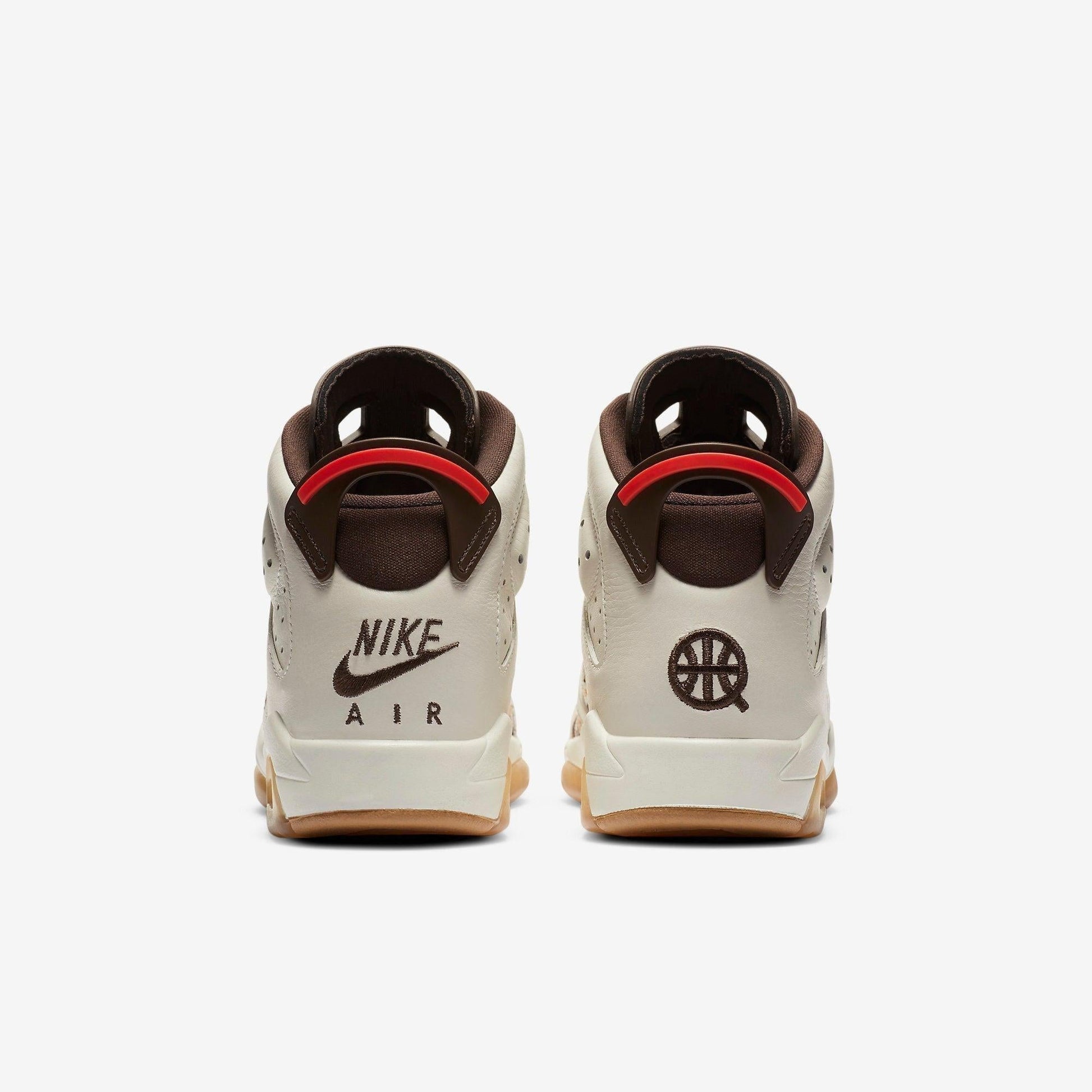 Air Jordan 6 Retro Q54 'Quai 54 Sail' (2020) (GS) [CZ6506-100] Athletic Basketball Sports Sneakers in Sail / Baroque Brown - Team Orange for Unisex Youth Kids Junior Boys Girls - AVBL MRKT (6)