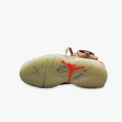 Air Jordan 6 Retro SP x Travis Scott 'Cactus Jack British Khaki' (2021) [DH0690-200] Athletic Basketball Sports Sneakers in British Khaki / Bright Crimson for Unisex Adult Mens - AVBL MRKT (10)