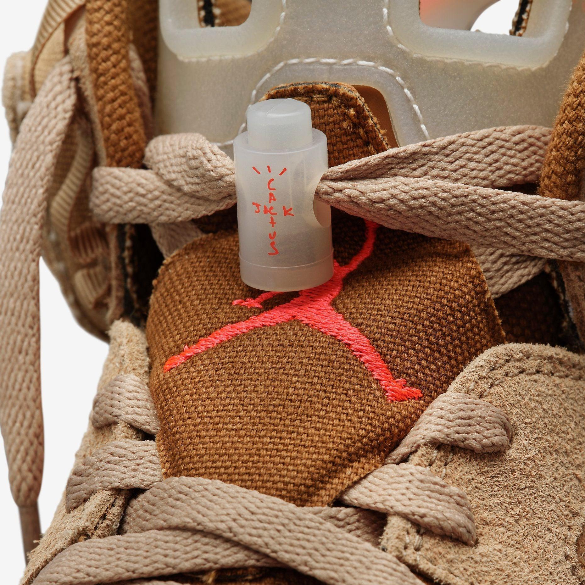 Air Jordan 6 Retro SP x Travis Scott 'Cactus Jack British Khaki' (2021) [DH0690-200] Athletic Basketball Sports Sneakers in British Khaki / Bright Crimson for Unisex Adult Mens - AVBL MRKT (8)