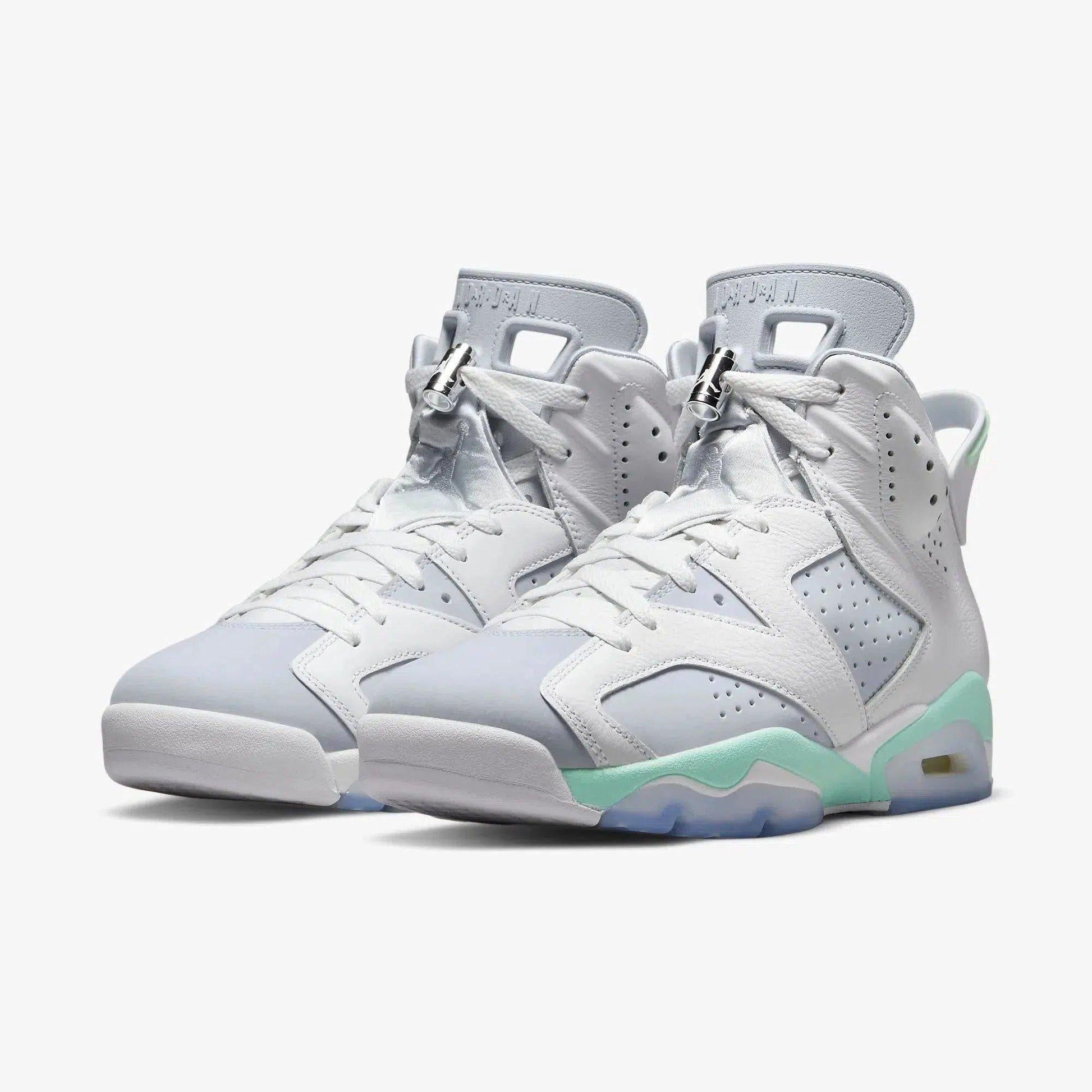 Air Jordan 6 Retro 'Tiffany Blue / Mint Foam' (2022) (Womens) [DQ4914-103] Athletic Basketball Sports Sneakers in White / Pure Platinum - Mint Foam for Unisex Adult Female Ladies Girls WMNS - AVBL MRKT (1)