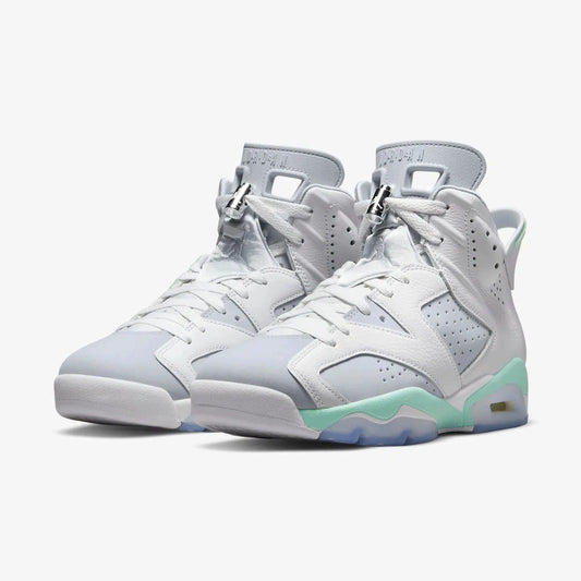 Air Jordan 6 Retro 'Tiffany Blue / Mint Foam' (2022) (Womens) [DQ4914-103] Athletic Basketball Sports Sneakers in White / Pure Platinum - Mint Foam for Unisex Adult Female Ladies Girls WMNS - AVBL MRKT (1)