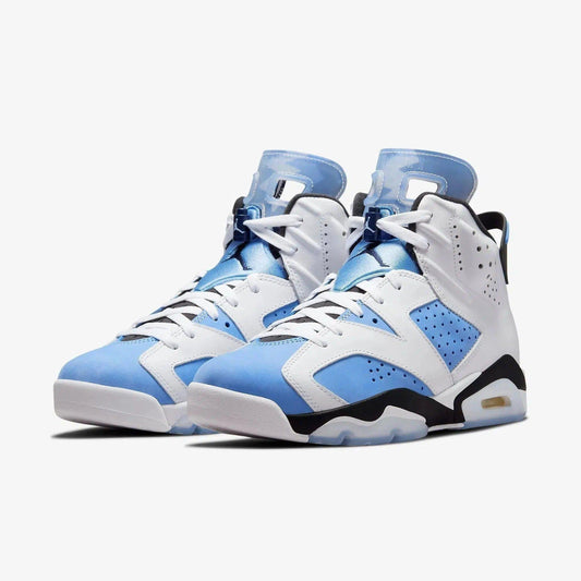 Air Jordan 6 Retro 'White / UNC University Blue' (2022) [CT8529-410] Athletic Basketball Sports Sneakers in University Blue / White - Black for Unisex Adult Mens - AVBL MRKT (1)