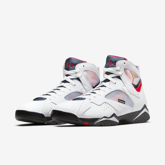 Air Jordan 7 Retro BCFC 'PSG Paris Saint-Germain' (2021) [CZ0789-105] Athletic Basketball Sports Sneakers in White / University Red for Unisex Adult Mens - AVBL MRKT (1)