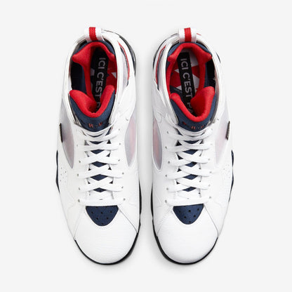 Air Jordan 7 Retro BCFC 'PSG Paris Saint-Germain' (2021) [CZ0789-105] Athletic Basketball Sports Sneakers in White / University Red for Unisex Adult Mens - AVBL MRKT (5)