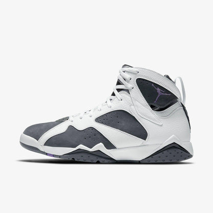 Air Jordan 7 Retro 'Flint Grey' (2021) [CU9307-100] Athletic Basketball Sports Sneakers in White / Varsity Purple for Unisex Adult Mens - AVBL MRKT (2)