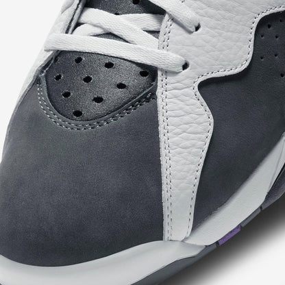 Air Jordan 7 Retro 'Flint Grey' (2021) [CU9307-100] Athletic Basketball Sports Sneakers in White / Varsity Purple for Unisex Adult Mens - AVBL MRKT (7)