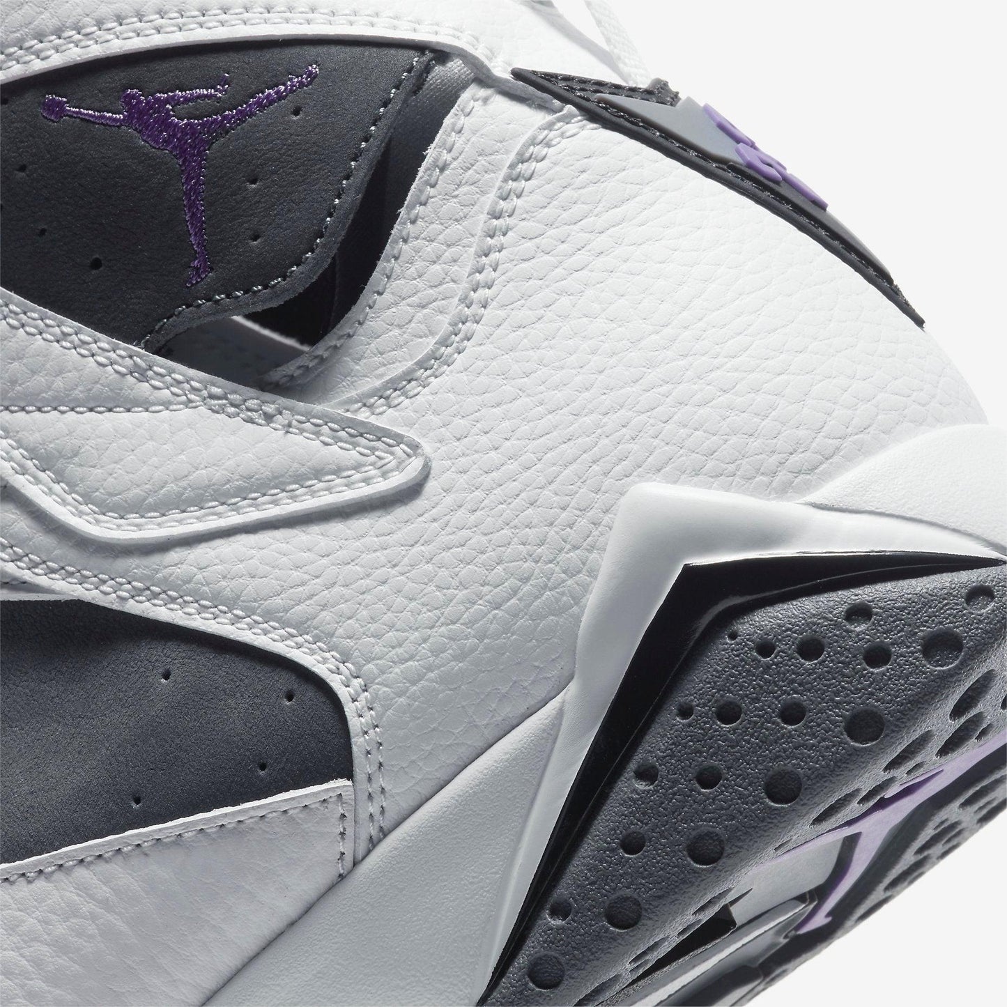 Air Jordan 7 Retro 'Flint Grey' (2021) [CU9307-100] Athletic Basketball Sports Sneakers in White / Varsity Purple for Unisex Adult Mens - AVBL MRKT (8)