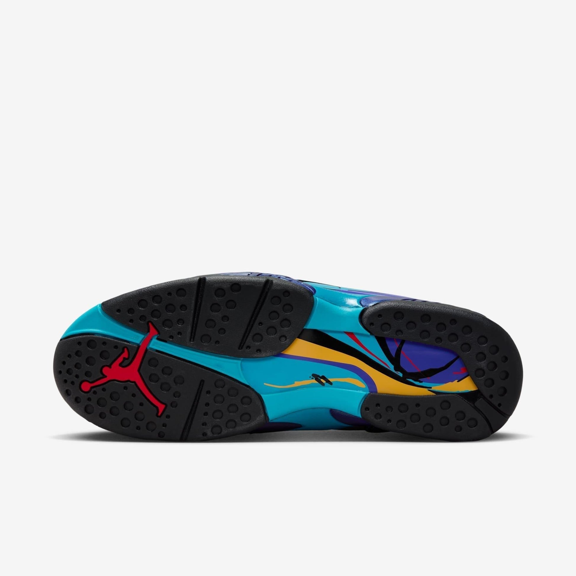 Air Jordan 8 Retro 'Aqua' (2025) [305381-006] Athletic Basketball Sports Sneakers in Black / True Red - Flint Grey - Bright Concord for Unisex Adult Mens - AVBL MRKT (9)