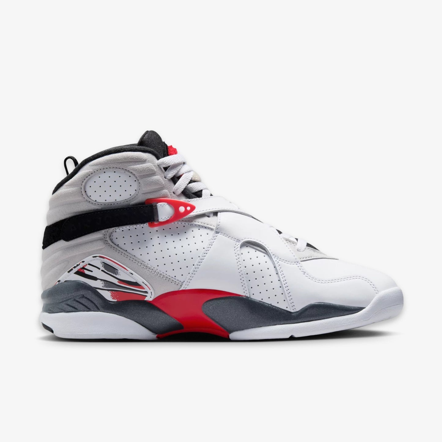 Air Jordan 8 Retro 'Bugs Bunny' (2025) [305381-100] Athletic Basketball Sports Sneakers in White / Black - True - Red for Unisex Adult Mens - AVBL MRKT (4)