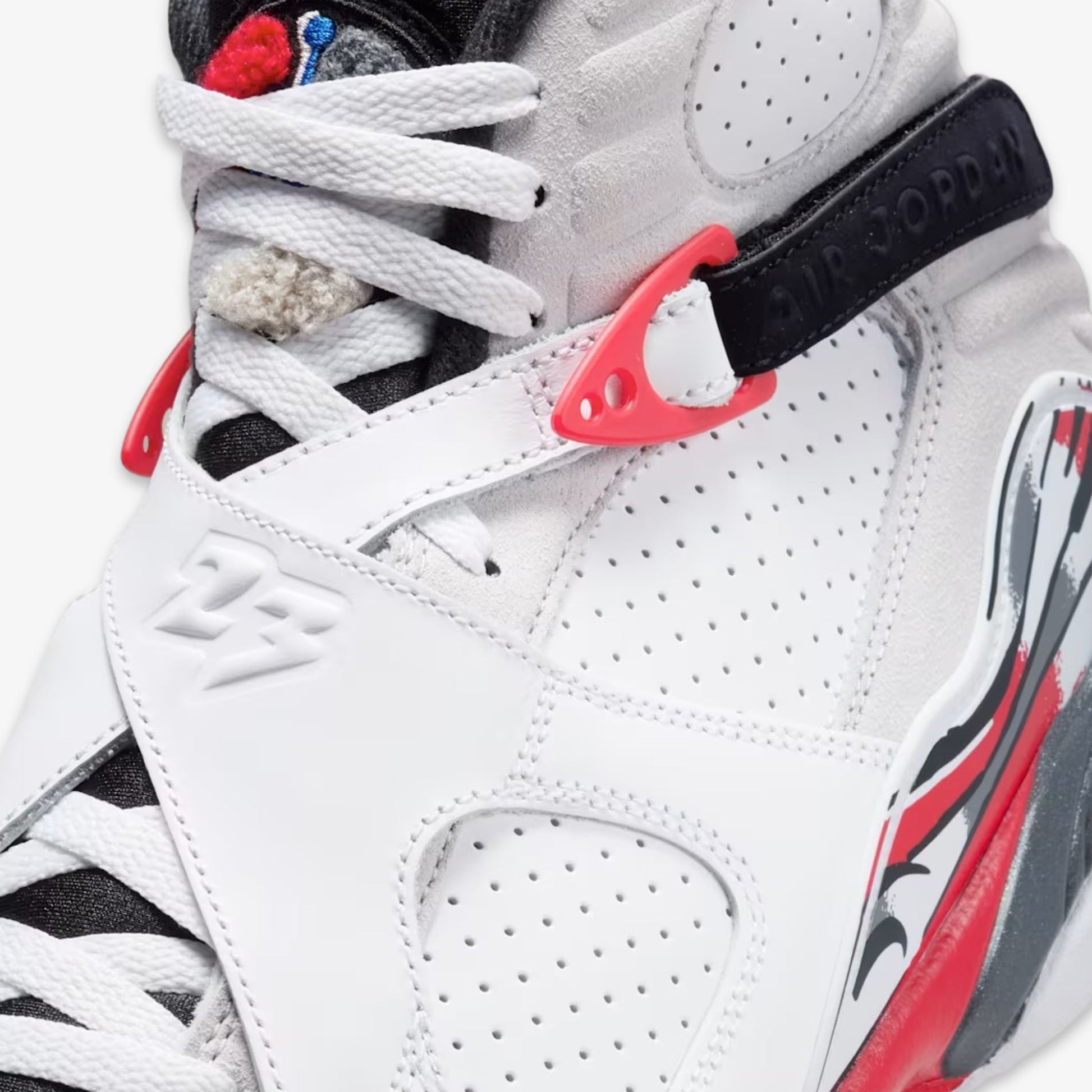 Air Jordan 8 Retro 'Bugs Bunny' (2025) [305381-100] Athletic Basketball Sports Sneakers in White / Black - True - Red for Unisex Adult Mens - AVBL MRKT (7)