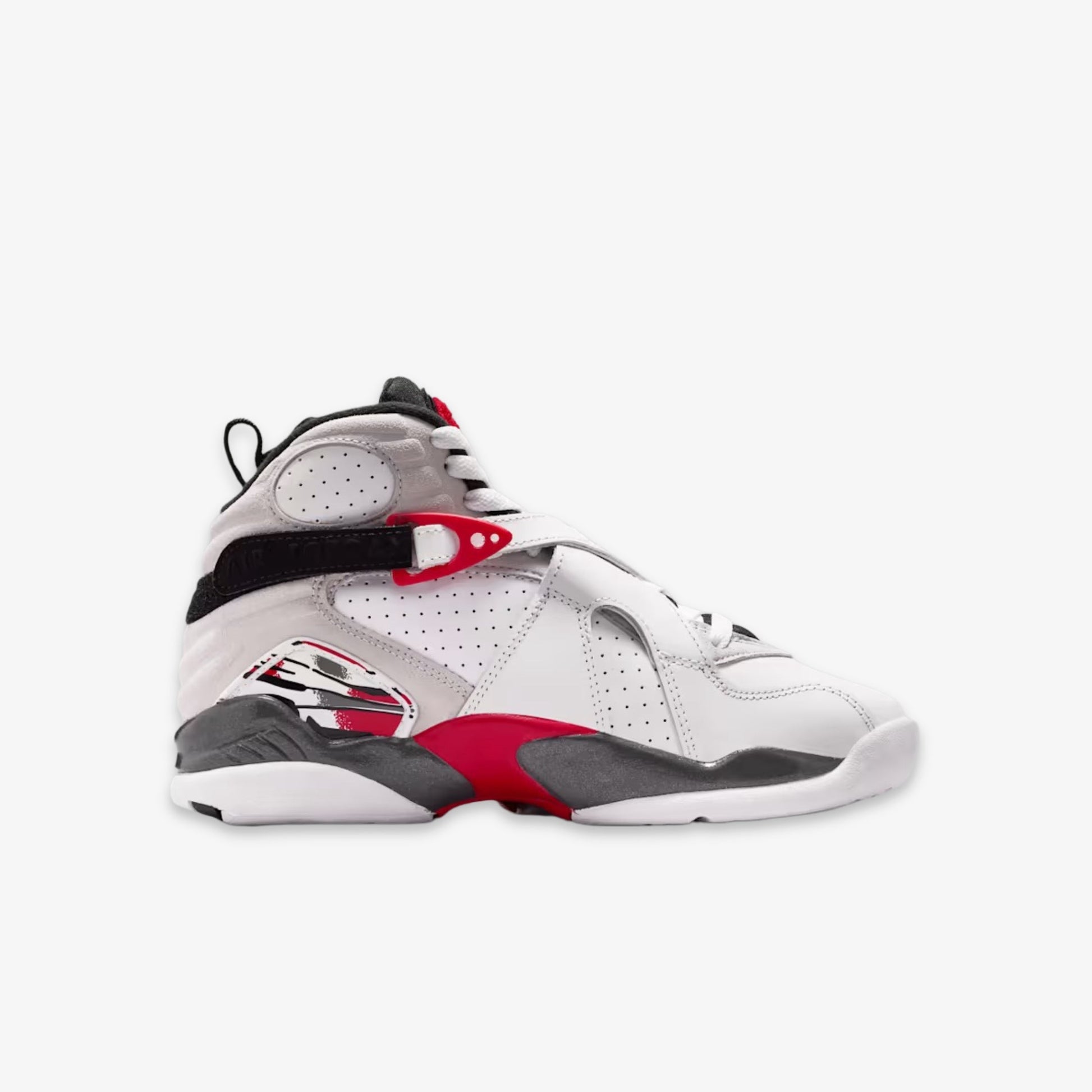 Air Jordan 8 Retro 'Bugs Bunny' (2025) (GS) [305368-100] Athletic Basketball Sports Sneakers in White / Black - True Red for Unisex Youth Kids Junior Boys Girls - AVBL MRKT (4)