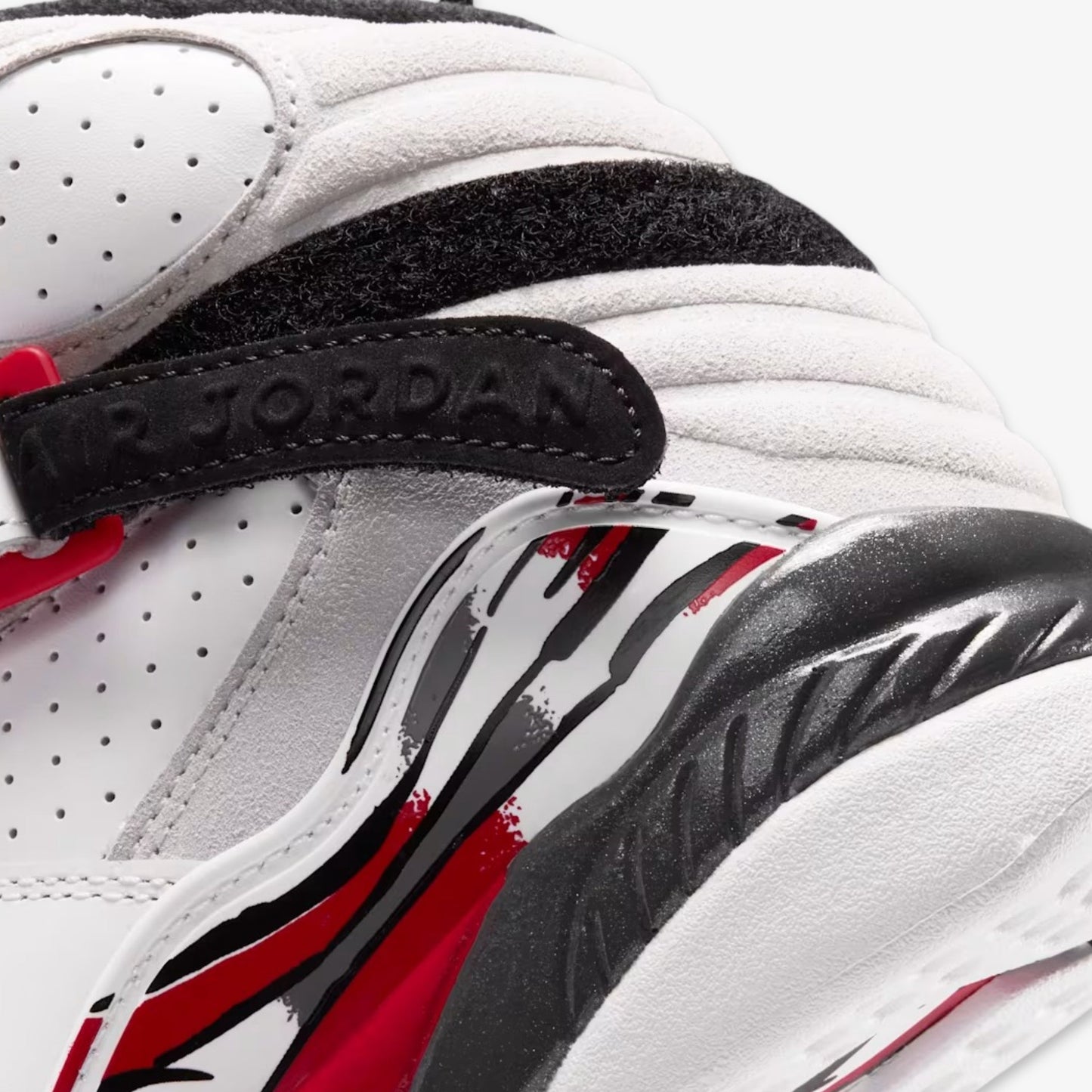 Air Jordan 8 Retro 'Bugs Bunny' (2025) (GS) [305368-100] Athletic Basketball Sports Sneakers in White / Black - True Red for Unisex Youth Kids Junior Boys Girls - AVBL MRKT (8)