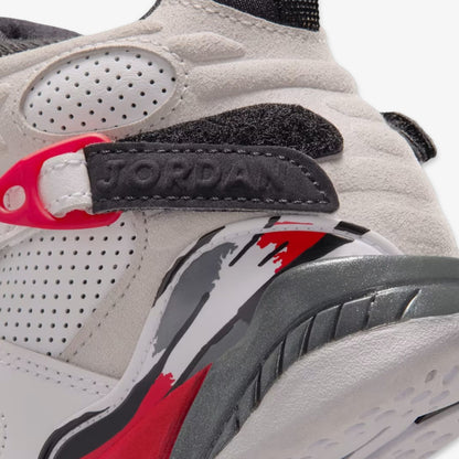 Air Jordan 8 Retro 'Bugs Bunny' (2025) (PS) [305369-100] Athletic Basketball Sports Sneakers in White / Black - True Red for Unisex Little Kids Pre-School Boys Girls - AVBL MRKT (8)