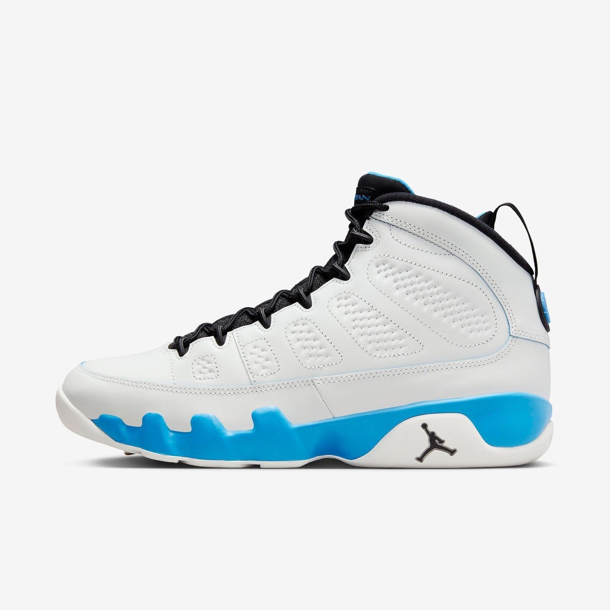 Air Jordan 9 Retro 'Powder Blue / UNC' (2024) [FQ8992-101] Athletic Basketball Sports Sneakers in Summit White / Black - Dark Powder Blue for Unisex Adult Mens - AVBL MRKT (2)