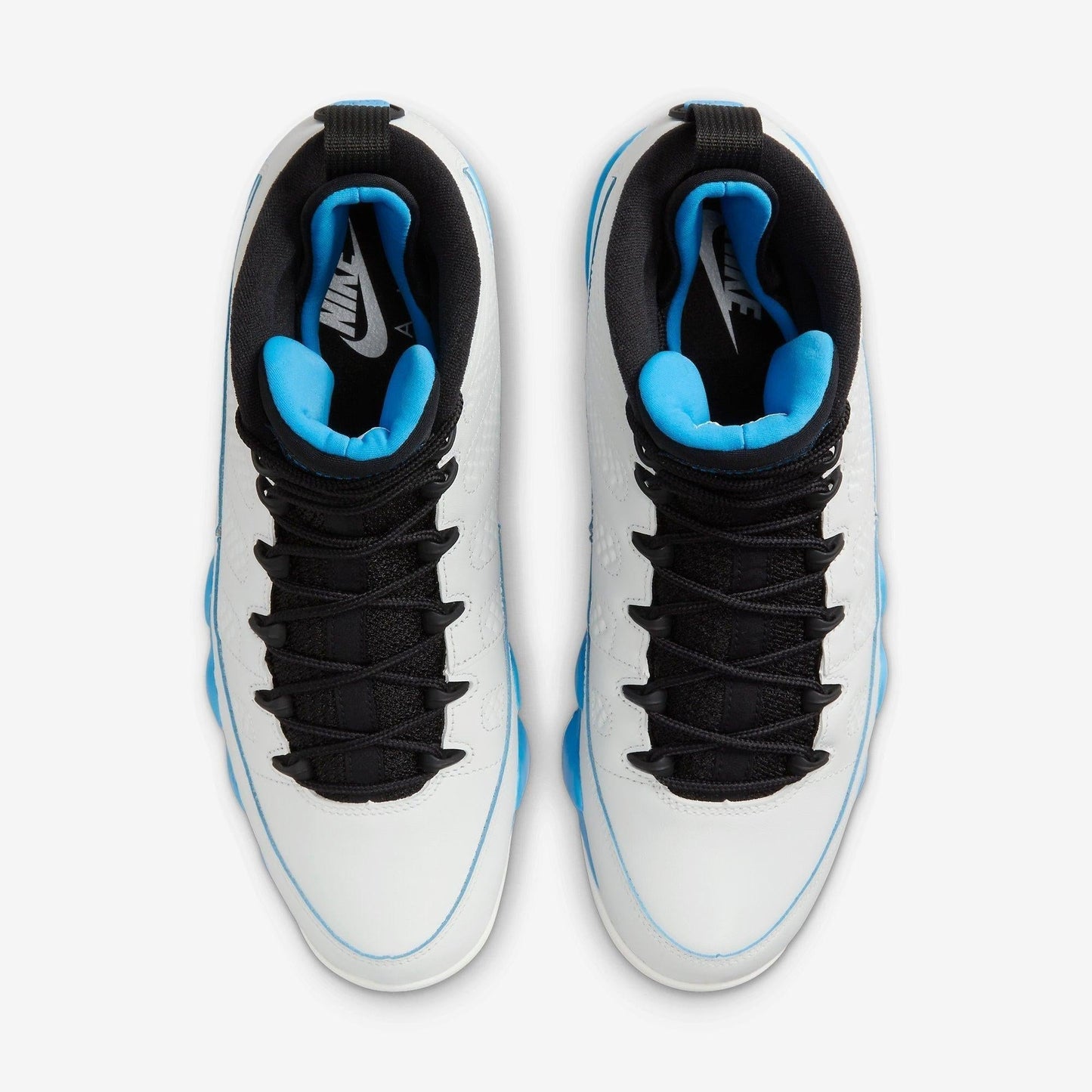 Air Jordan 9 Retro 'Powder Blue / UNC' (2024) [FQ8992-101] Athletic Basketball Sports Sneakers in Summit White / Black - Dark Powder Blue for Unisex Adult Mens - AVBL MRKT (5)