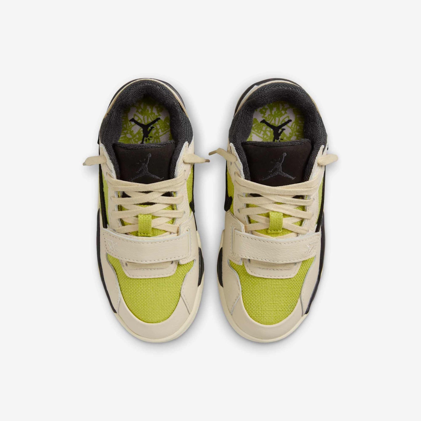 Air Jordan Jumpman Jack TR x Travis Scott 'Bright Cactus' (2025) (PS) [FJ2851-102] Athletic Training Casual Fashion Sneakers in Muslin / Black - Bright Cactus for Unisex Little Kids Pre-School Boys Girls - AVBL MRKT (6)
