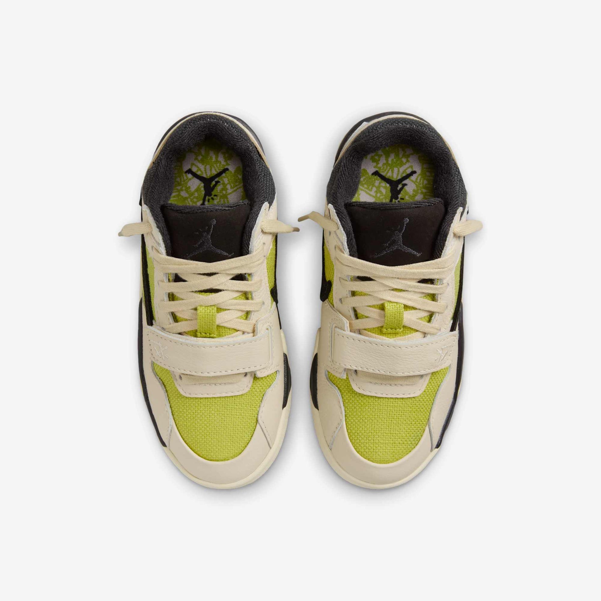 Air Jordan Jumpman Jack TR x Travis Scott 'Bright Cactus' (2025) (PS) [FJ2851-102] Athletic Training Casual Fashion Sneakers in Muslin / Black - Bright Cactus for Unisex Little Kids Pre-School Boys Girls - AVBL MRKT (6)