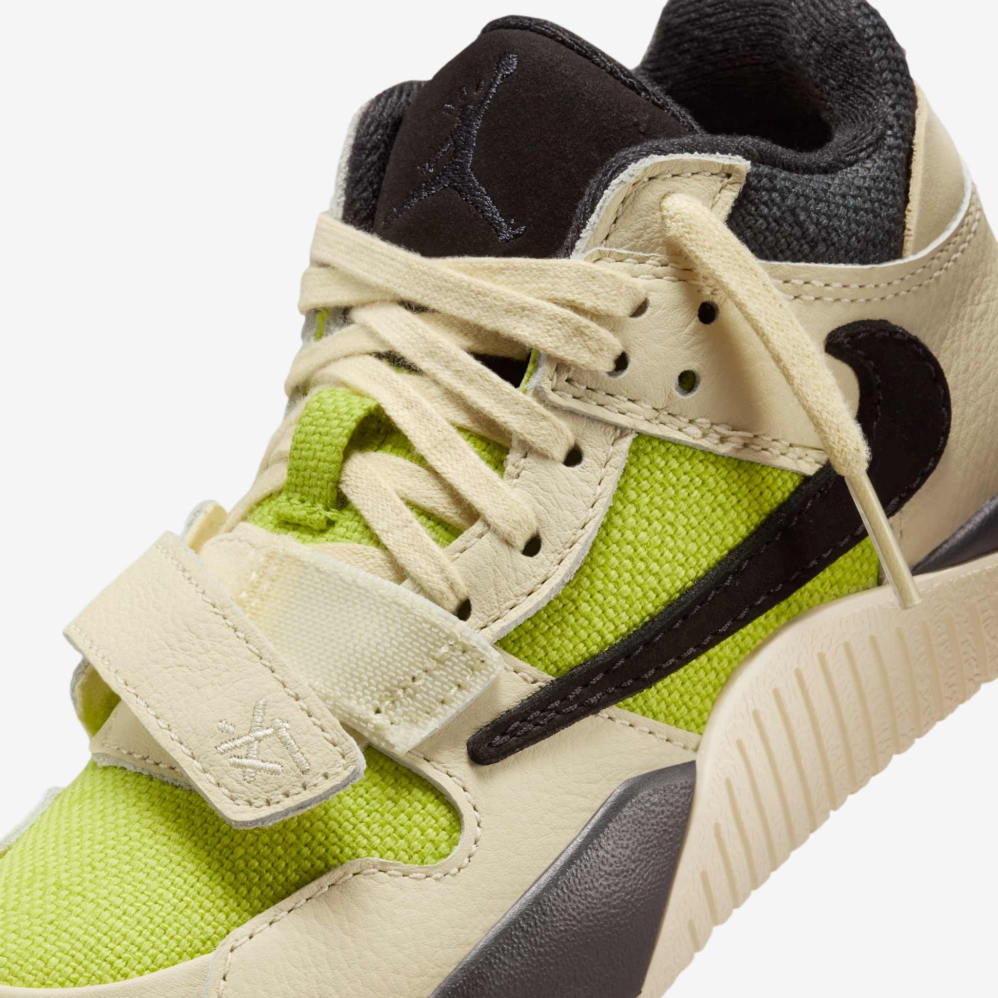 Air Jordan Jumpman Jack TR x Travis Scott 'Bright Cactus' (2025) (PS) [FJ2851-102] Athletic Training Casual Fashion Sneakers in Muslin / Black - Bright Cactus for Unisex Little Kids Pre-School Boys Girls - AVBL MRKT (7)