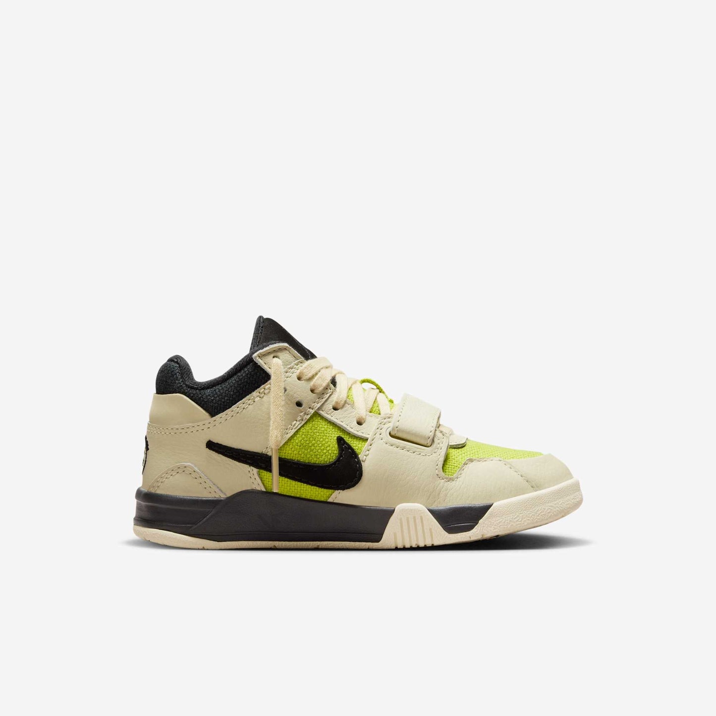 Air Jordan Jumpman Jack TR x Travis Scott 'Bright Cactus' (2025) (PS) [FJ2851-102] Athletic Training Casual Fashion Sneakers in Muslin / Black - Bright Cactus for Unisex Little Kids Pre-School Boys Girls - AVBL MRKT (4)