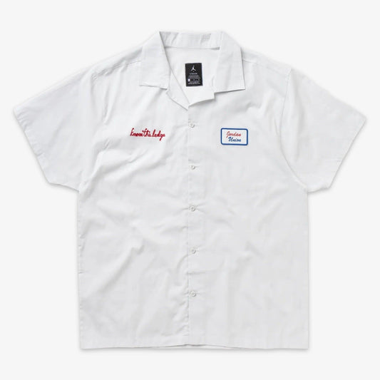 Air Jordan x Union LA Embroidered Logo Button Down Shirt Platinum (FW20) [CV1358-094] Casual Fashion Dress Top for Unisex Adult Mens Hypebeast - AVBL MRKT (1)