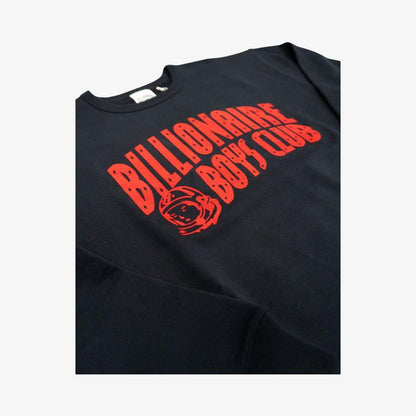 Billionaire Boys Club 'Flocked Print' Crewneck Sweatshirt Black / Red (Flagship Exclusive) - AVBL MRKT (3)