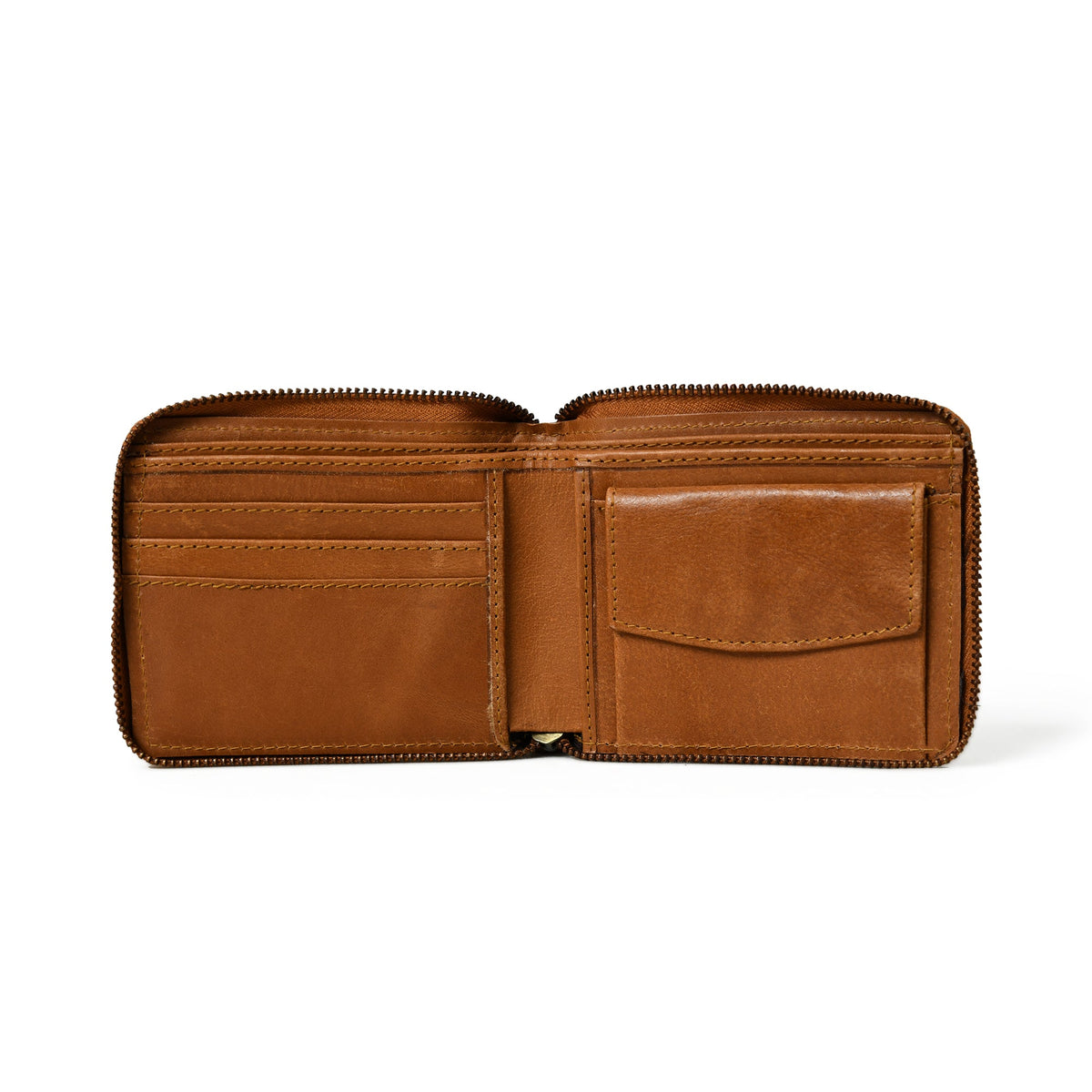 Classy Leather Bags Adams Bi-Fold Wallet- Tan Brown - AVBL MRKT (4)