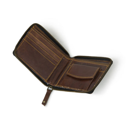 Classy Leather Bags Adams Bi-Fold Wallet- Walnut Brown - AVBL MRKT (4)