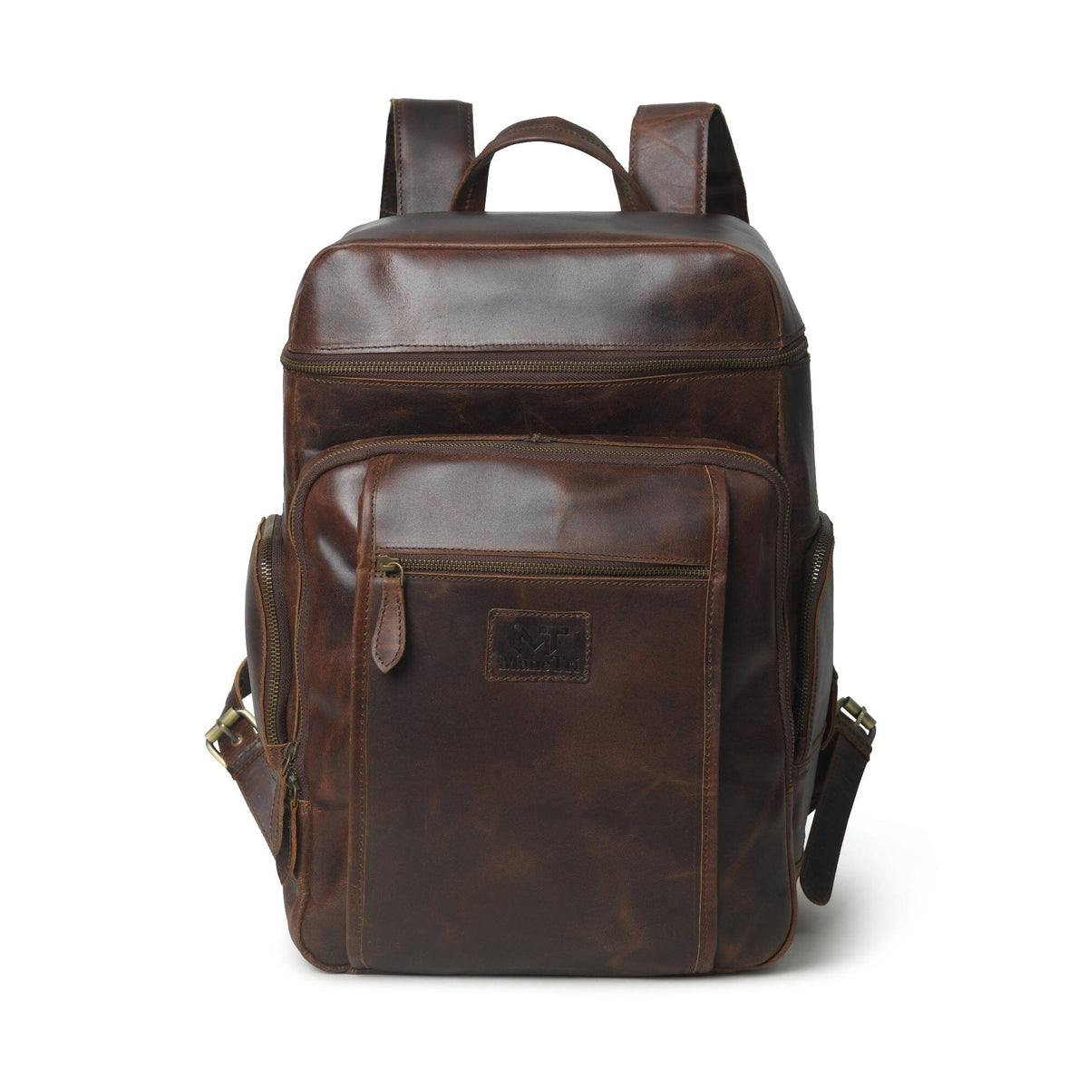 Classy Leather Bags Alpha Brown Buffalo Leather Travel Backpack - AVBL MRKT (1)