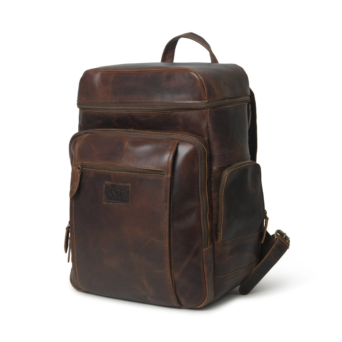 Classy Leather Bags Alpha Brown Buffalo Leather Travel Backpack - AVBL MRKT (3)