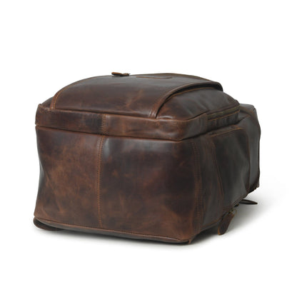 Classy Leather Bags Alpha Brown Buffalo Leather Travel Backpack - AVBL MRKT (5)